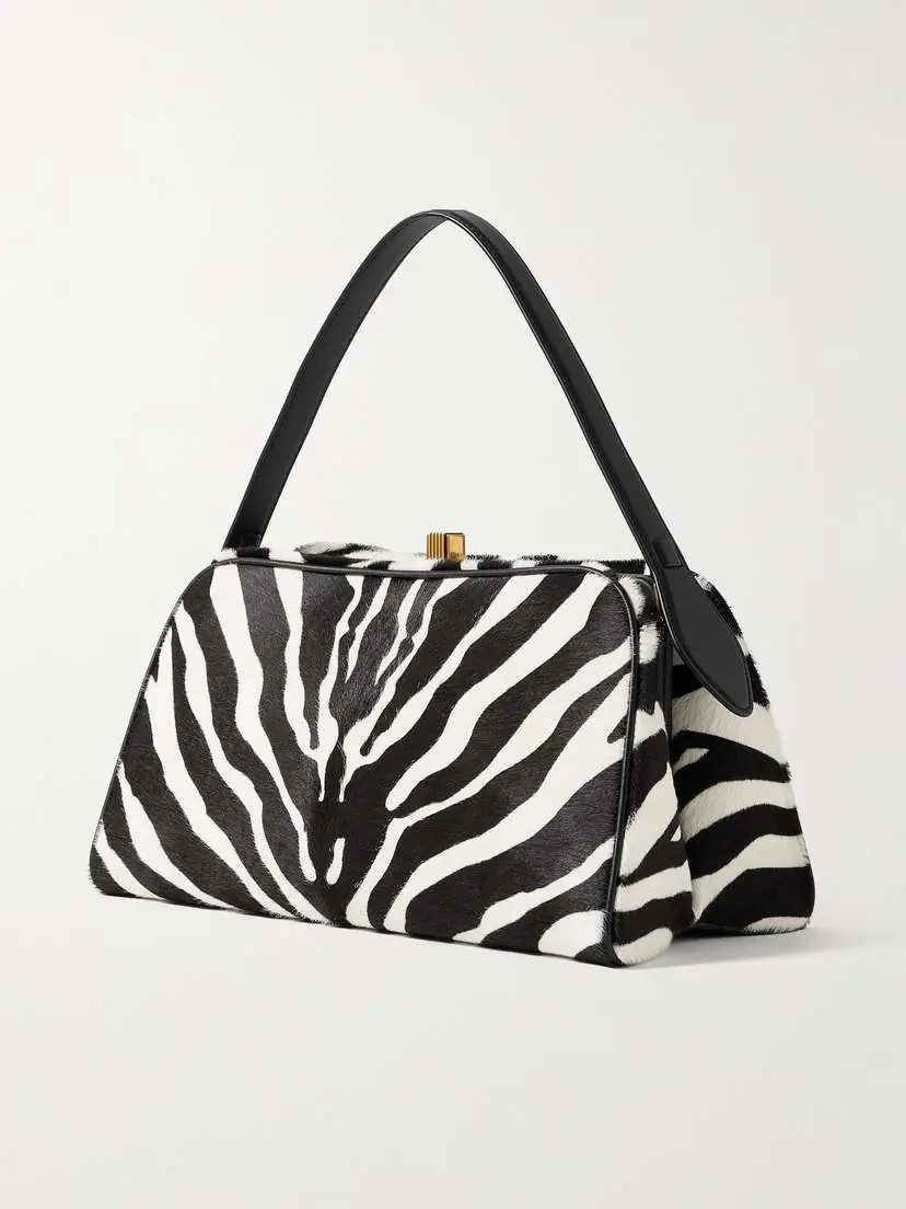 Khaite Cate Leather-trimmed Zebra-print Calf Hair Tote | Thumbnail 3 Khaite Cate Leather-trimmed Zebra-print Calf Hair Tote | Thumbnail 3