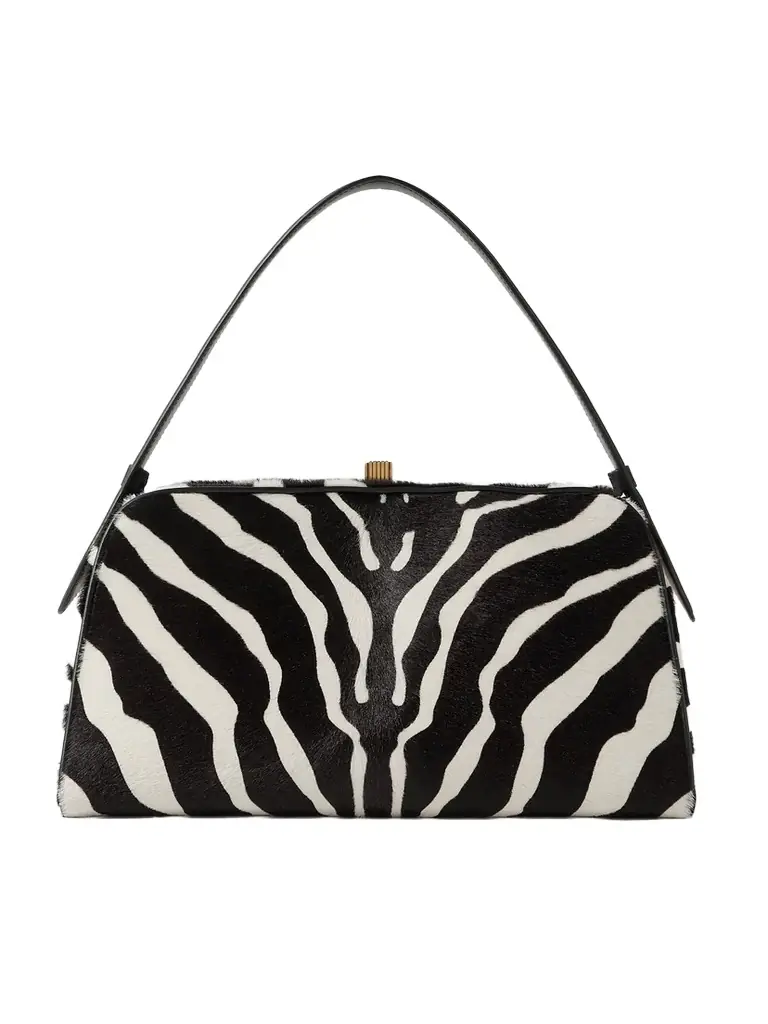 Cate Leather-trimmed Zebra-print Calf Hair Tote
