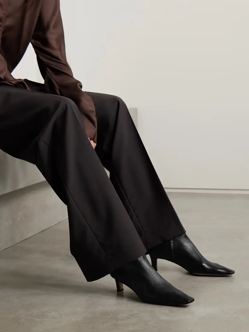 The Row Carla Leather Ankle Boots | Thumbnail 2 The Row Carla Leather Ankle Boots | Thumbnail 2