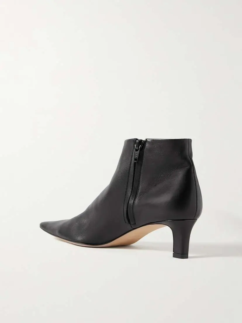 The Row Carla Leather Ankle Boots | Thumbnail 3 The Row Carla Leather Ankle Boots | Thumbnail 3