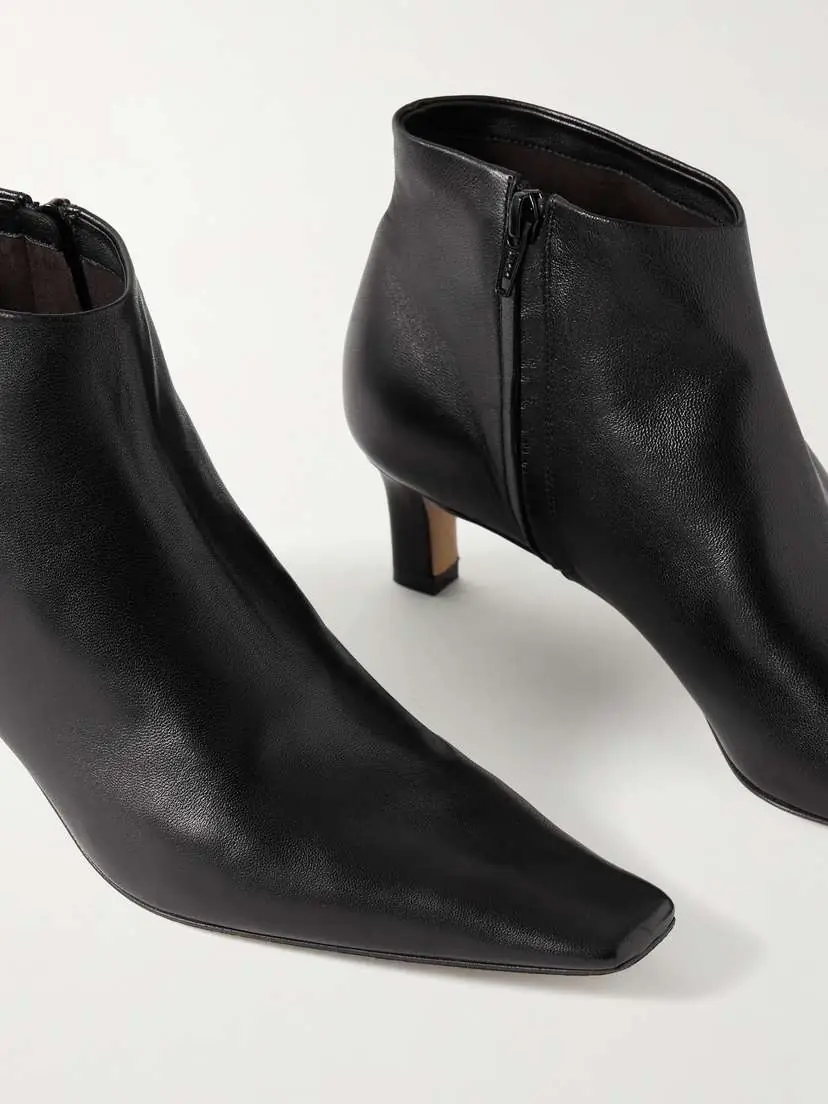 The Row Carla Leather Ankle Boots | Thumbnail 4 The Row Carla Leather Ankle Boots | Thumbnail 4