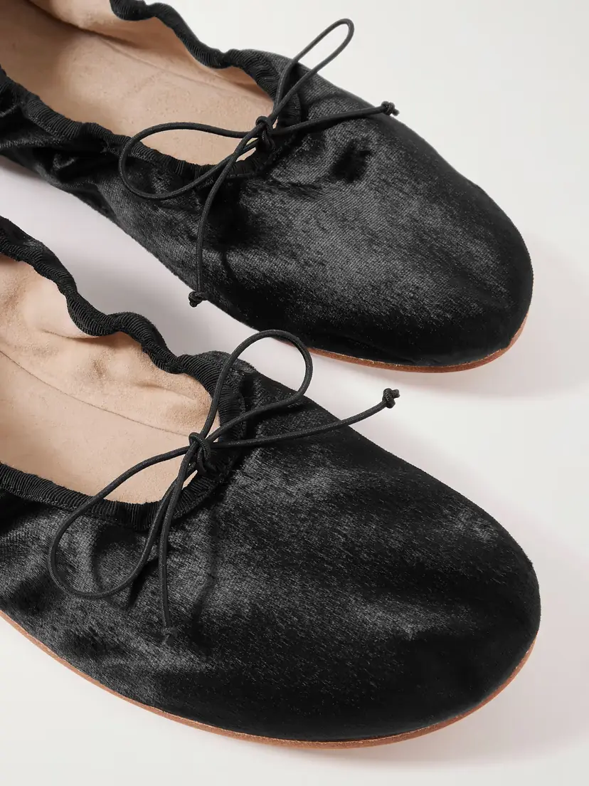 The Row Round Velvet Ballet Flats | Thumbnail 4