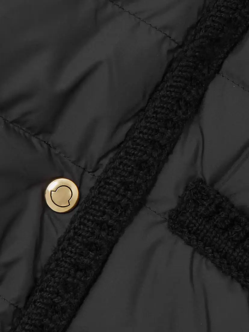 Moncler Double-breasted Wool And Cashmere-blend And Quilted Shell Down Cardigan. | Thumbnail 4 Moncler Double-breasted Wool And Cashmere-blend And Quilted Shell Down Cardigan. | Thumbnail 4