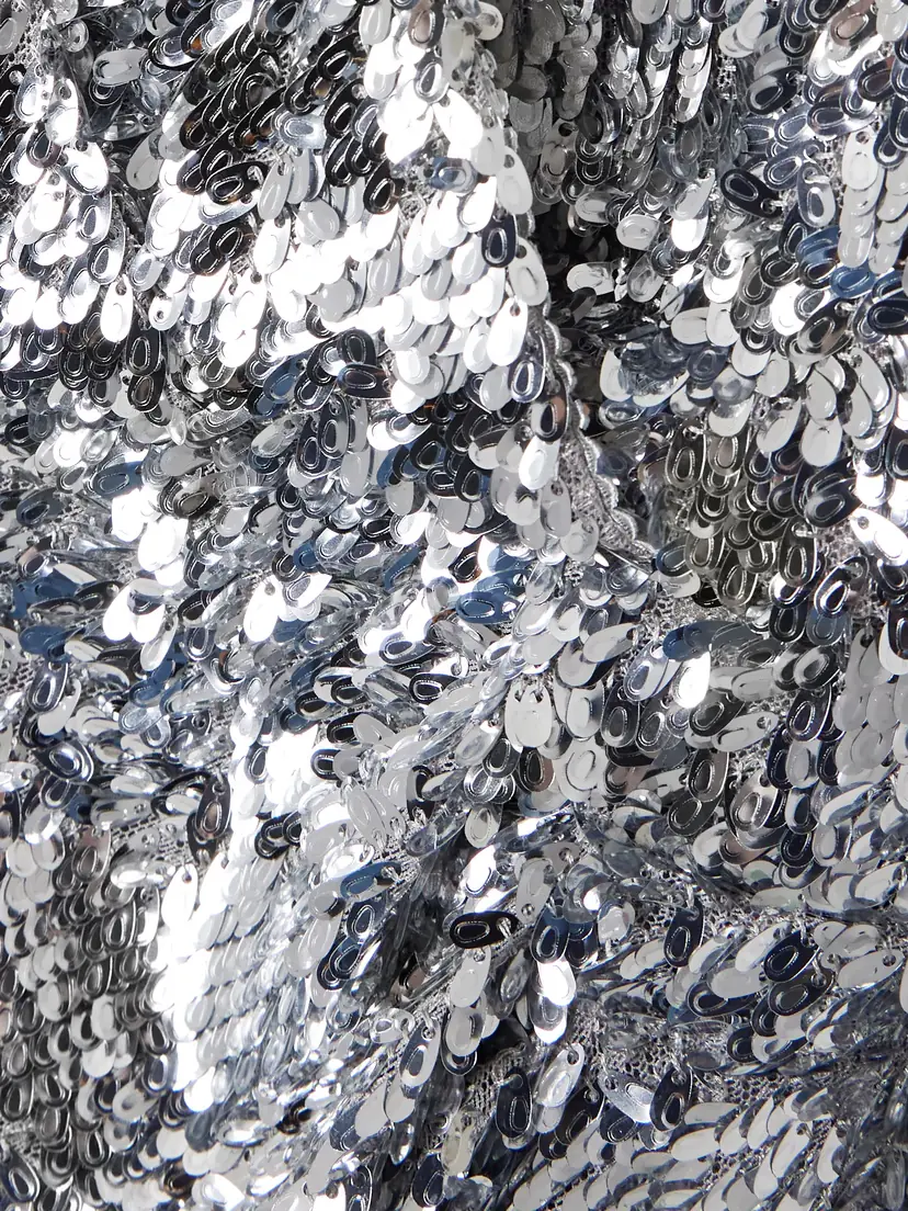 Dolce & Gabbana Ruched Sequined Tulle Mini Dress | Thumbnail 4