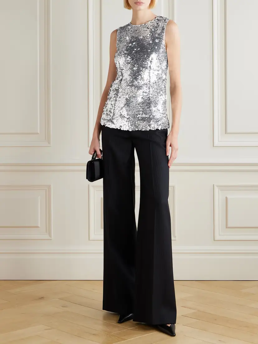 Dolce & Gabbana Sequined Satin Top | Thumbnail 2