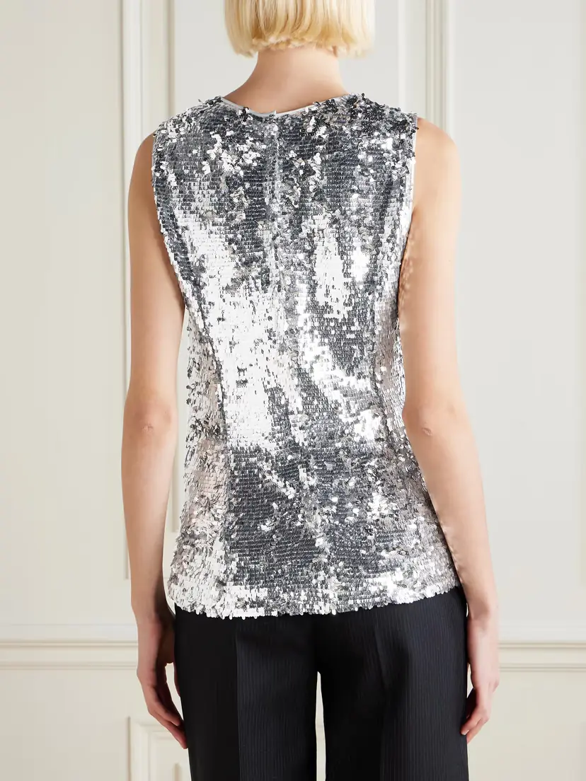Dolce & Gabbana Sequined Satin Top | Thumbnail 3