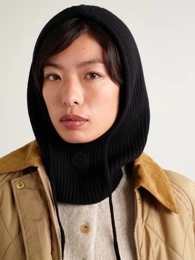 Yves Salomon Ribbed Wool And Cashmere-blend Snood - Black | Thumbnail 2 Yves Salomon Ribbed Wool And Cashmere-blend Snood - Black | Thumbnail 2