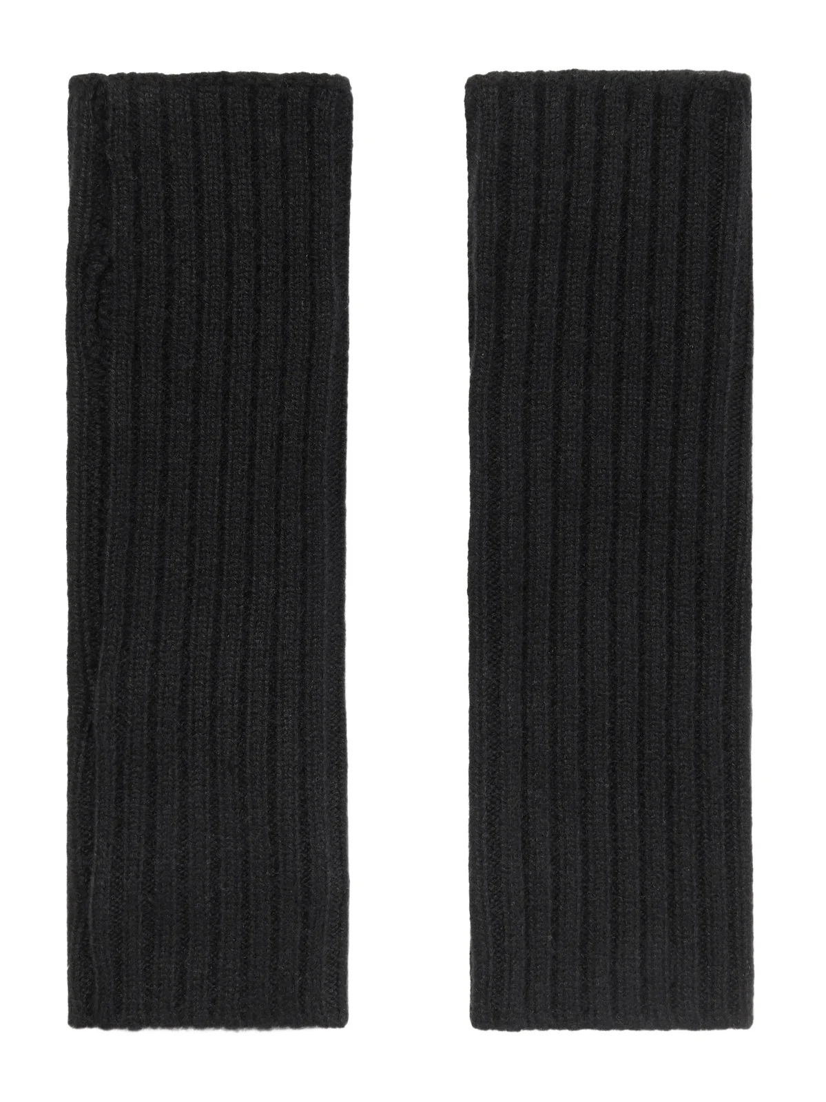 Ribbed Cashmere Fingerless Mittens