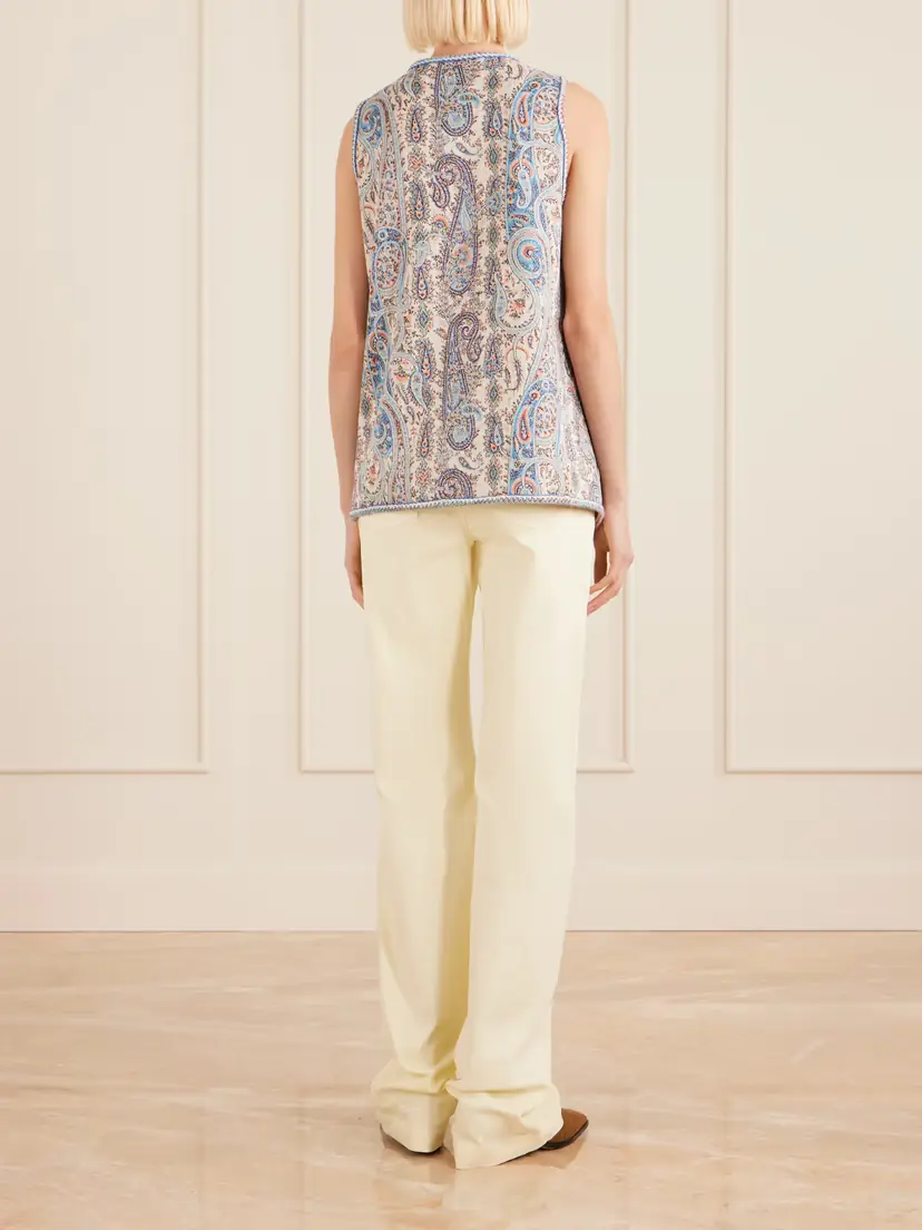 Etro Paisley-jacquard Cotton-blend Gilet | Thumbnail 4