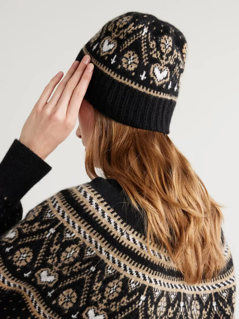 Khaite Avers Fair Isle Cashmere Beanie | Thumbnail 2