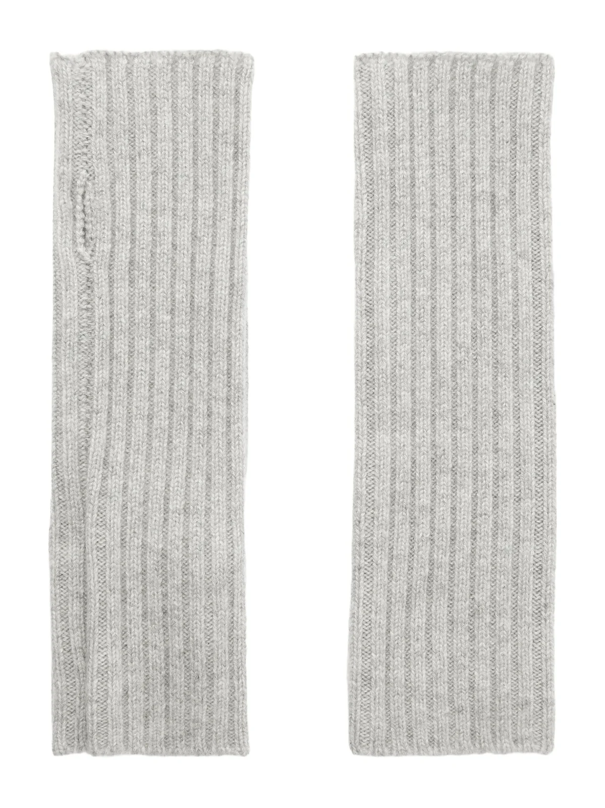 Ribbed Cashmere Fingerless Mittens