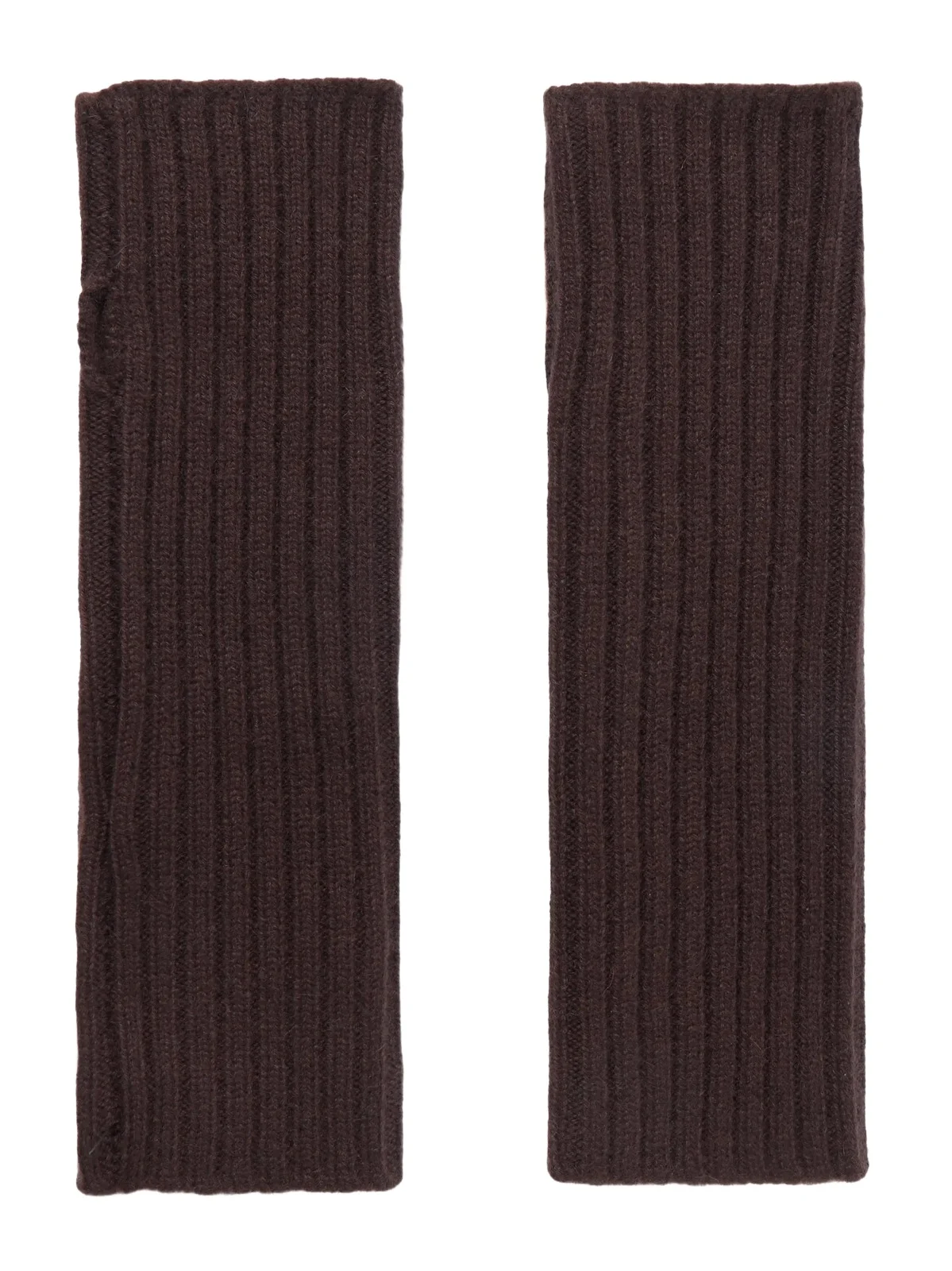 Ribbed Cashmere Fingerless Mittens