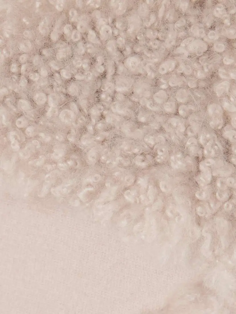 Yves Salomon Shearling And Wool Scarf - Neutrals | Thumbnail 3 Yves Salomon Shearling And Wool Scarf - Neutrals | Thumbnail 3