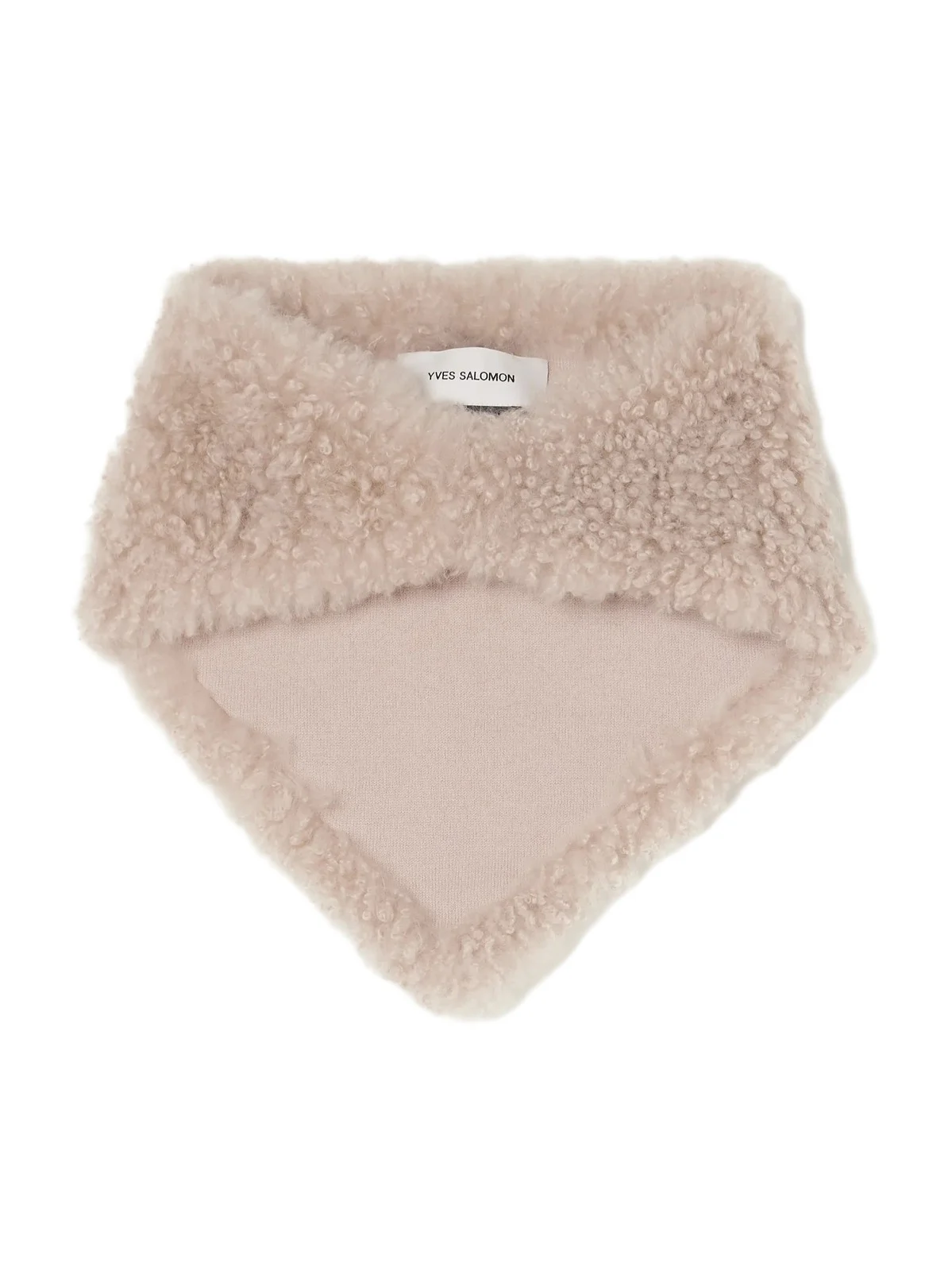 Shearling And Wool Scarf - Neutrals Shearling And Wool Scarf - Neutrals