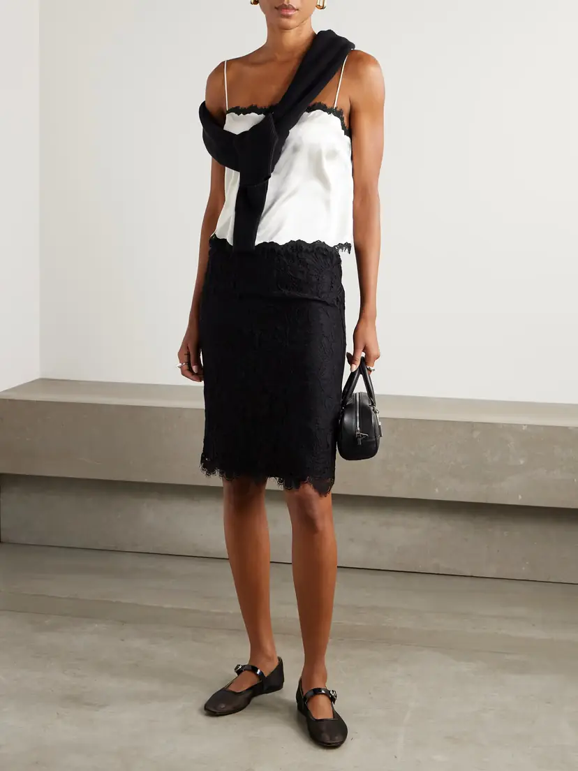 DÔEN Loure Lace-trimmed Silk-satin Top | Thumbnail 2 DÔEN Loure Lace-trimmed Silk-satin Top | Thumbnail 2