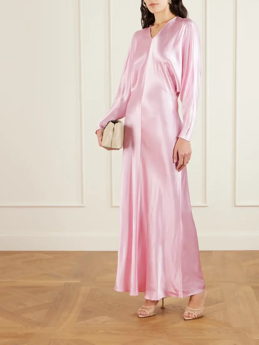 FFORME Naomie Draped Hammered-satin Maxi Dress | Thumbnail 2