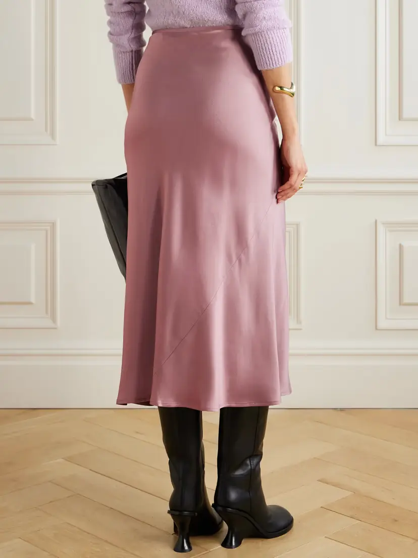 Dries Van Noten Twist-front Satin-crepe Midi Skirt | Thumbnail 3