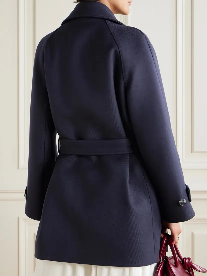 Loewe Double-breasted Belted Wool And Silk-blend Twill Jacket | Thumbnail 3 Loewe Double-breasted Belted Wool And Silk-blend Twill Jacket | Thumbnail 3