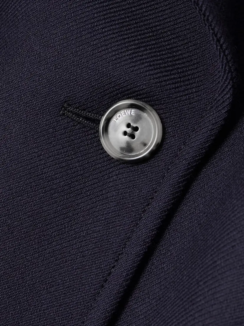 Loewe Double-breasted Belted Wool And Silk-blend Twill Jacket | Thumbnail 4 Loewe Double-breasted Belted Wool And Silk-blend Twill Jacket | Thumbnail 4
