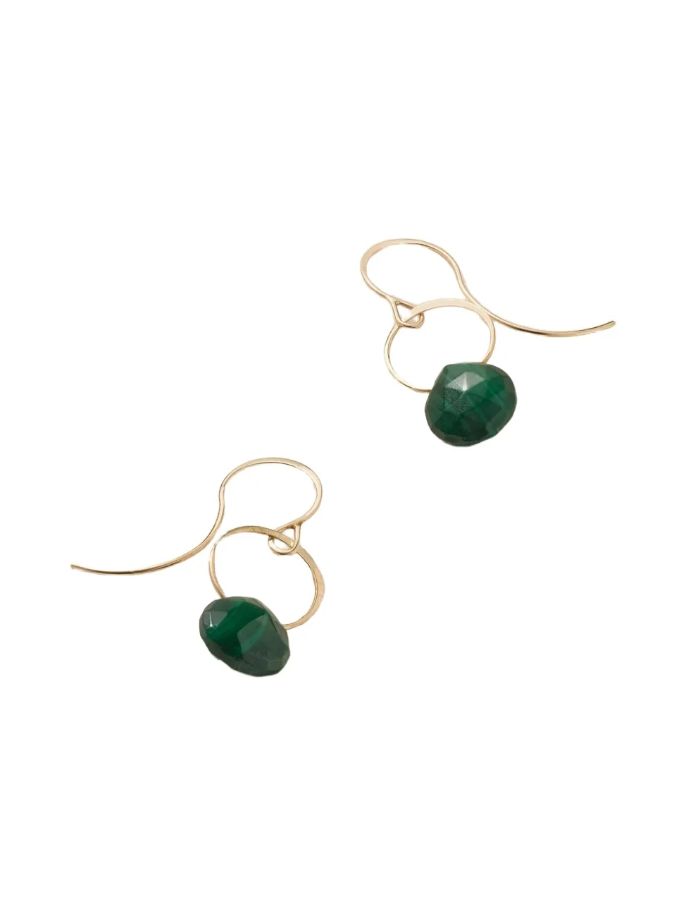 14-karat Recycled Gold Malachite Earrings