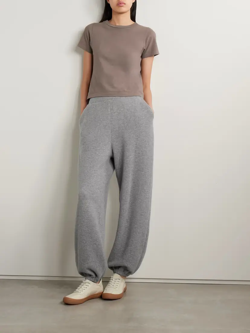 The Row Liyana Cashmere Tapered Track Pants | Thumbnail 2