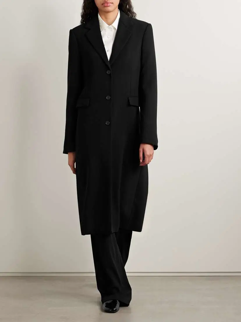 The Row Cerys Wool-blend Crepe Coat | Thumbnail 2 The Row Cerys Wool-blend Crepe Coat | Thumbnail 2