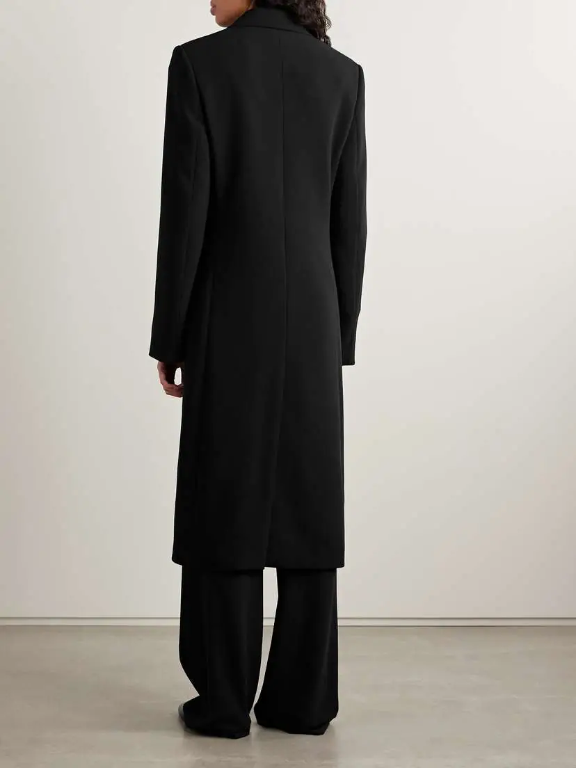 The Row Cerys Wool-blend Crepe Coat | Thumbnail 4 The Row Cerys Wool-blend Crepe Coat | Thumbnail 4