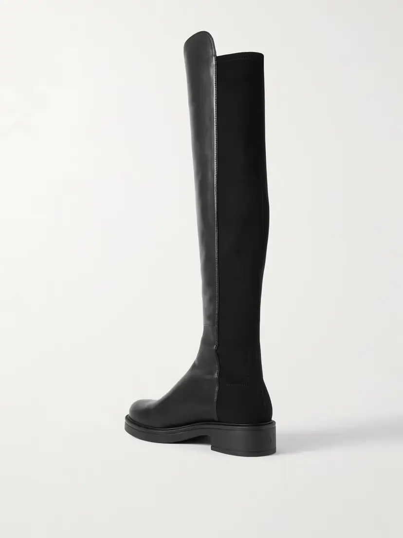 Stuart Weitzman 5050 Celia Stretch-paneled Leather Over-the-knee Boots | Thumbnail 3