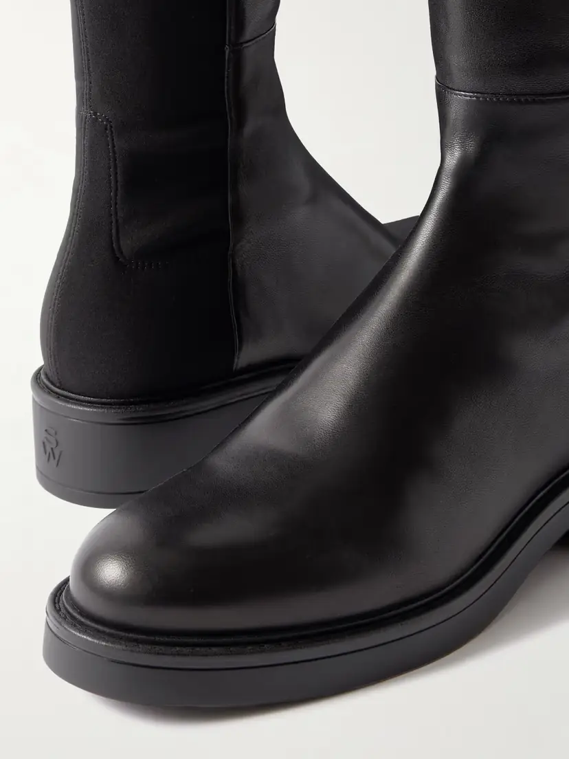 Stuart Weitzman 5050 Celia Stretch-paneled Leather Over-the-knee Boots | Thumbnail 4