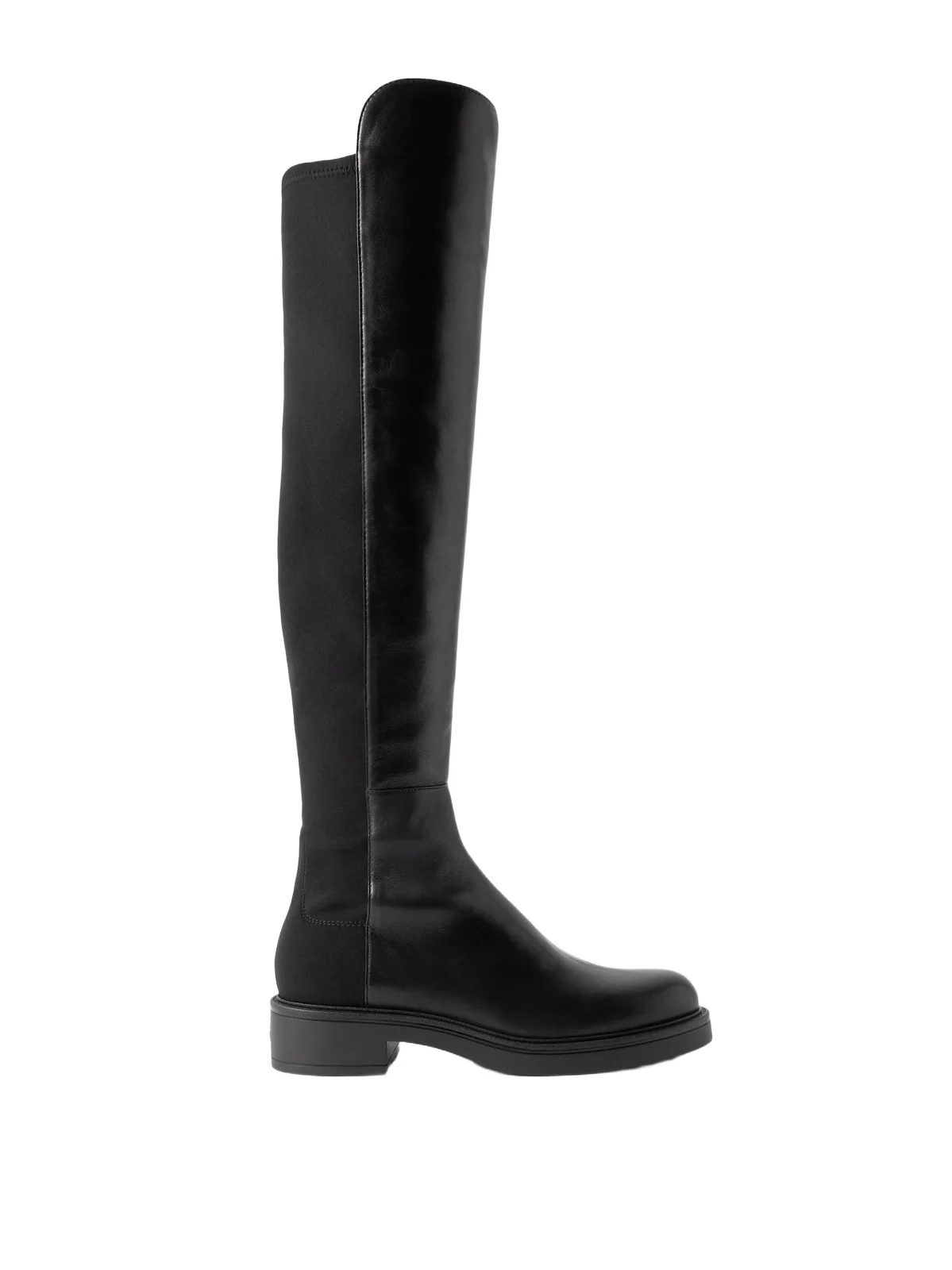 5050 Celia Stretch-paneled Leather Over-the-knee Boots 5050 Celia Stretch-paneled Leather Over-the-knee Boots