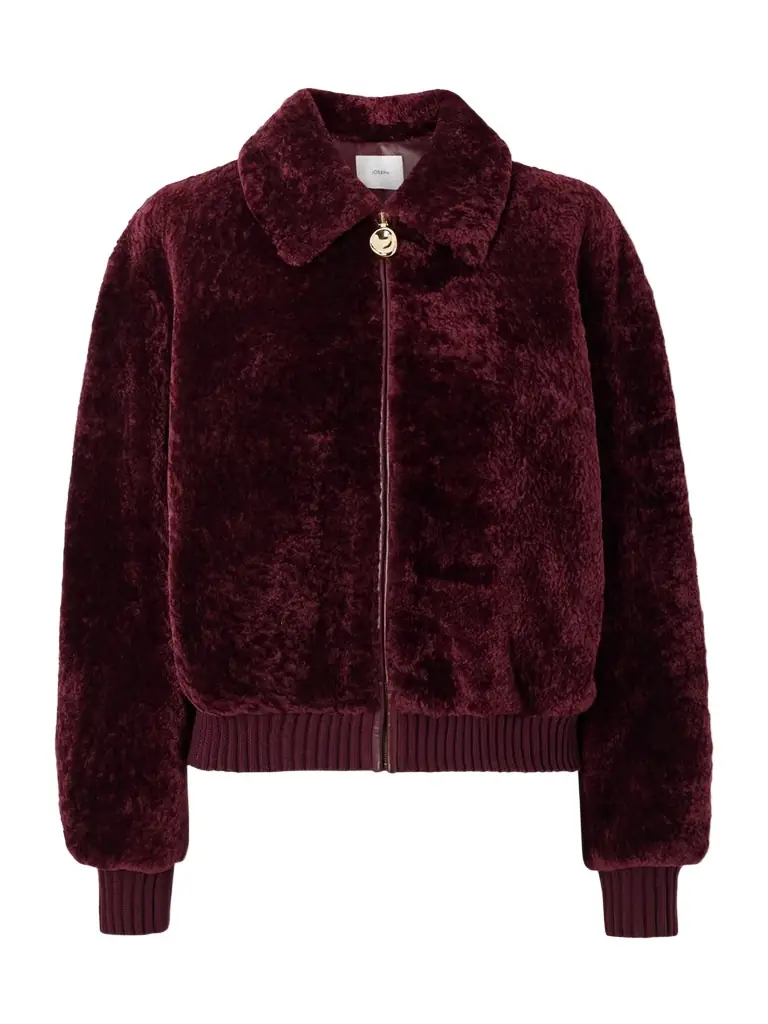 Joseph Shearling Bomber Jacket | Image 1 Joseph Shearling Bomber Jacket | Image 1