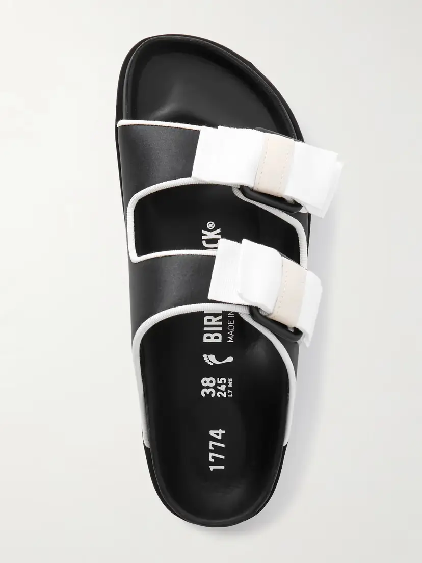 Birkenstock 1774 Arizona Bow-detailed Grosgrain-trimmed Satin Sandals | Thumbnail 5