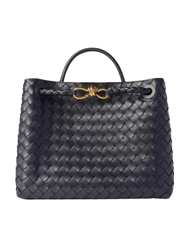 Andiamo Medium Intrecciato Leather Tote Andiamo Medium Intrecciato Leather Tote