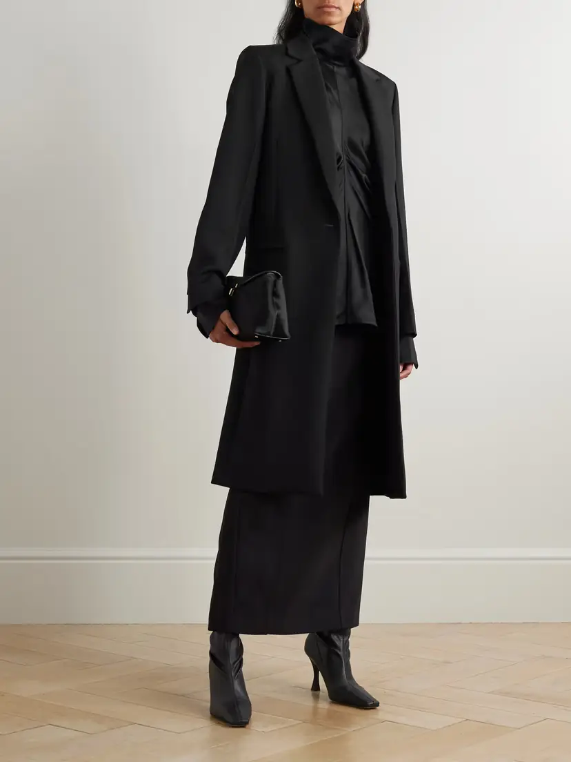 TOTEME Garderob Grain De Poudre Wool-blend Coat | Thumbnail 2 TOTEME Garderob Grain De Poudre Wool-blend Coat | Thumbnail 2