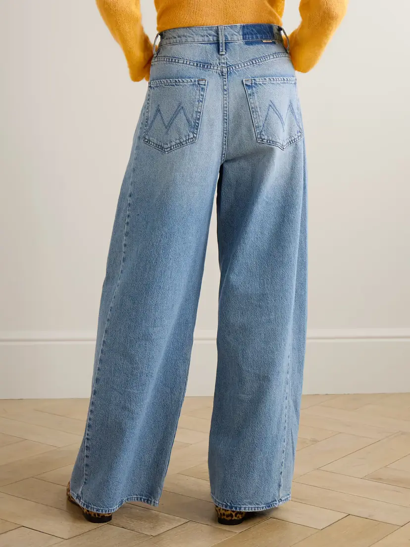 Mother The Pipe Dream Button Sneak High-rise Wide-leg Jeans | Thumbnail 4