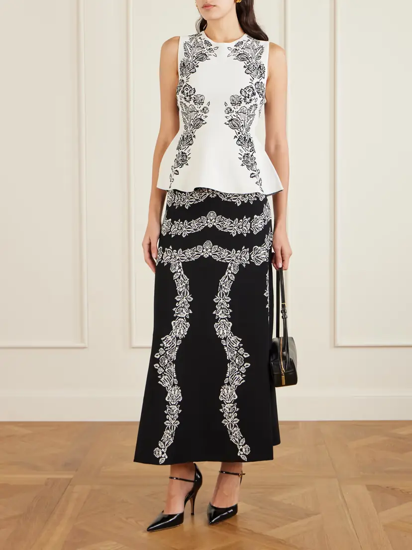 Ulla Johnson Valencia Floral-jacquard Midi Skirt | Thumbnail 2 Ulla Johnson Valencia Floral-jacquard Midi Skirt | Thumbnail 2