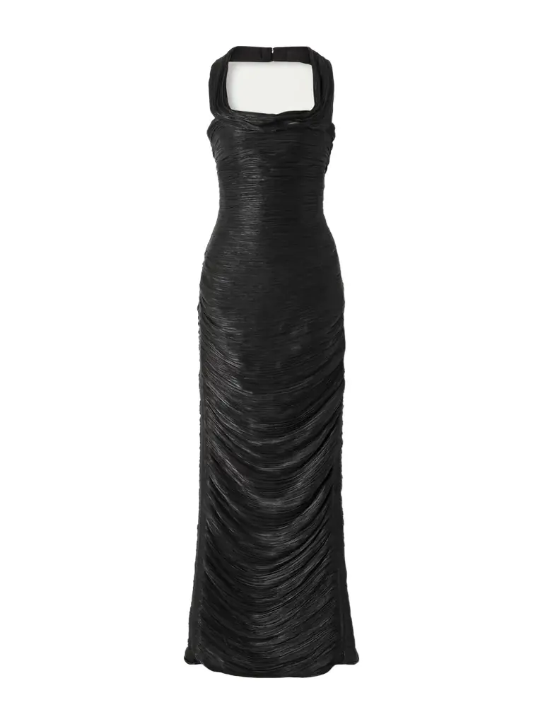 Marmar Halim Ruched Plissé Halterneck Gown | Image 1 Marmar Halim Ruched Plissé Halterneck Gown | Image 1