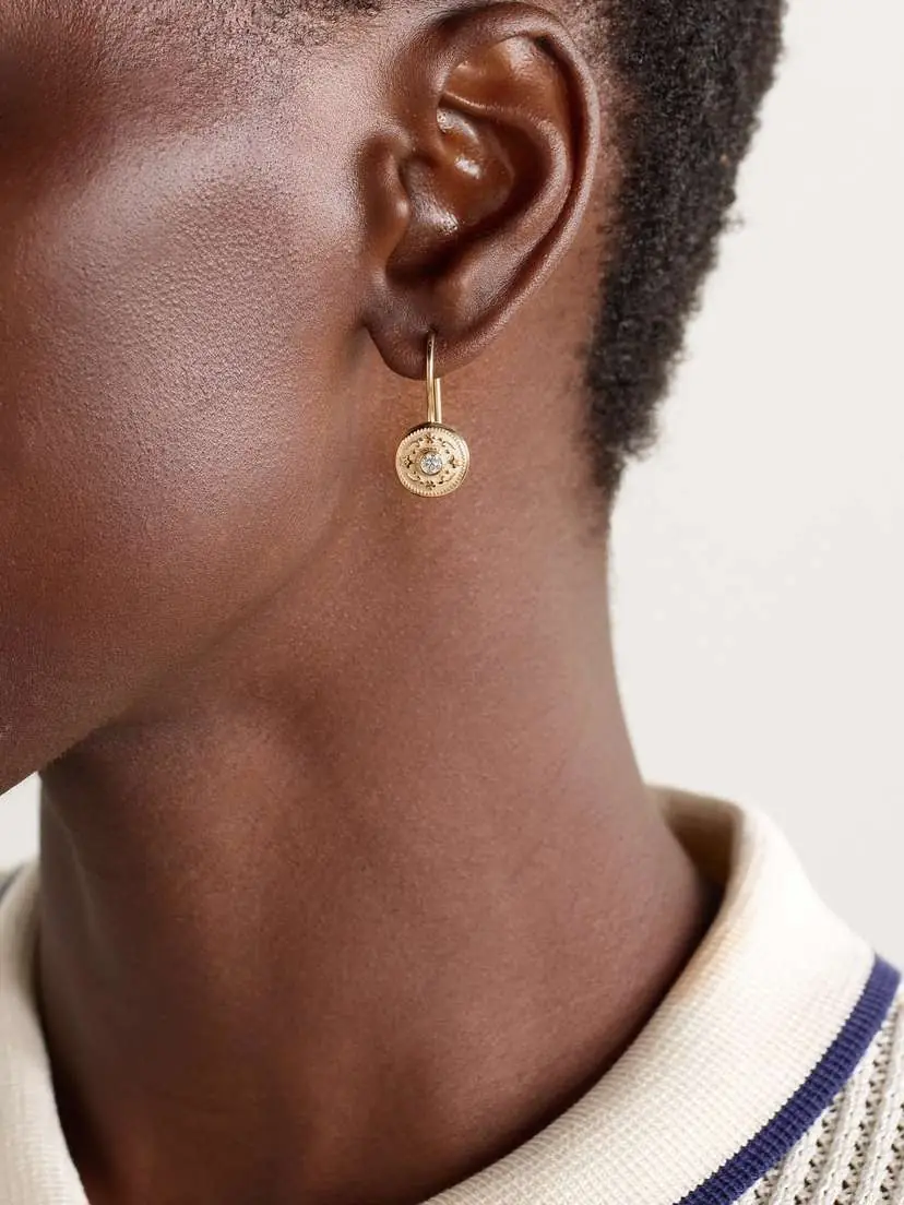 Marlo Laz Southwestern Lasso 14-karat Gold Diamond Earrings | Thumbnail 2 Marlo Laz Southwestern Lasso 14-karat Gold Diamond Earrings | Thumbnail 2