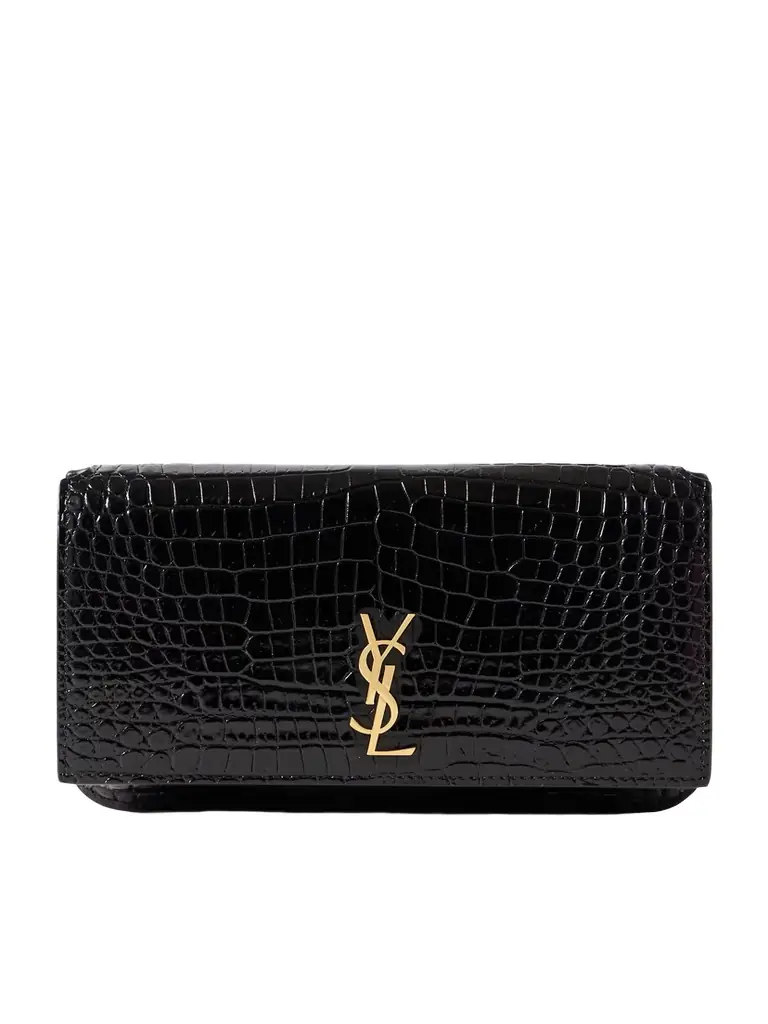 Saint Laurent Croc-effect Leather Phone Case | Image 1 Saint Laurent Croc-effect Leather Phone Case | Image 1