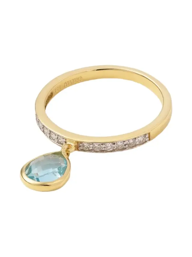 Mateo 14-karat Gold, Topaz And Diamond Ring | Thumbnail 1 Mateo 14-karat Gold, Topaz And Diamond Ring | Thumbnail 1