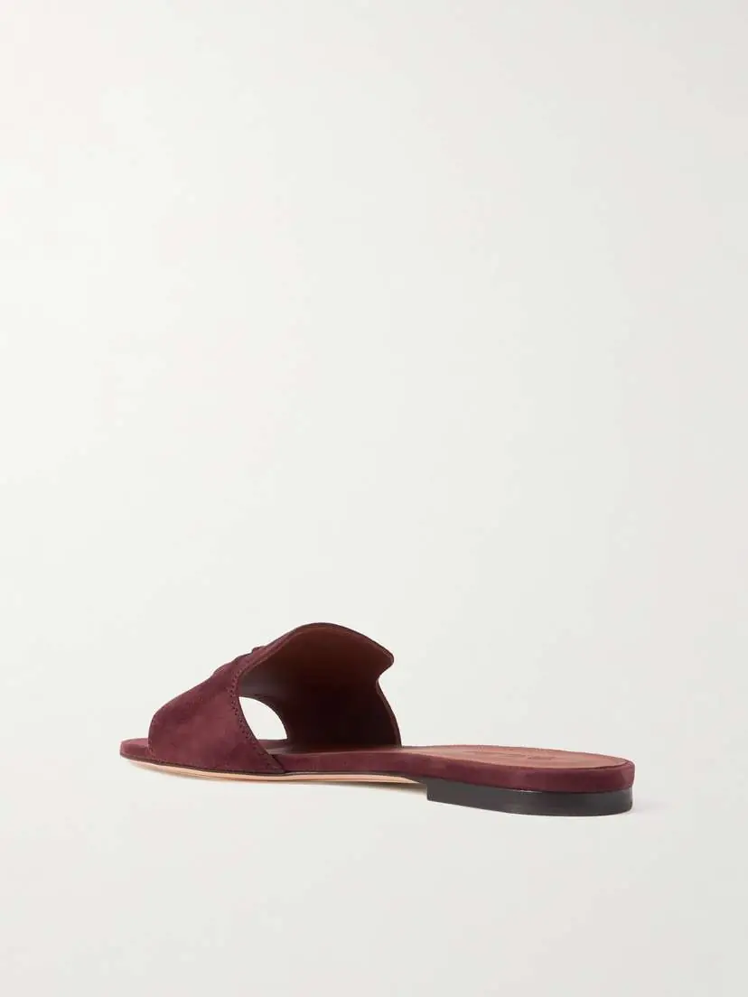 Loro Piana Summer Charms Suede Slides | Thumbnail 3 Loro Piana Summer Charms Suede Slides | Thumbnail 3