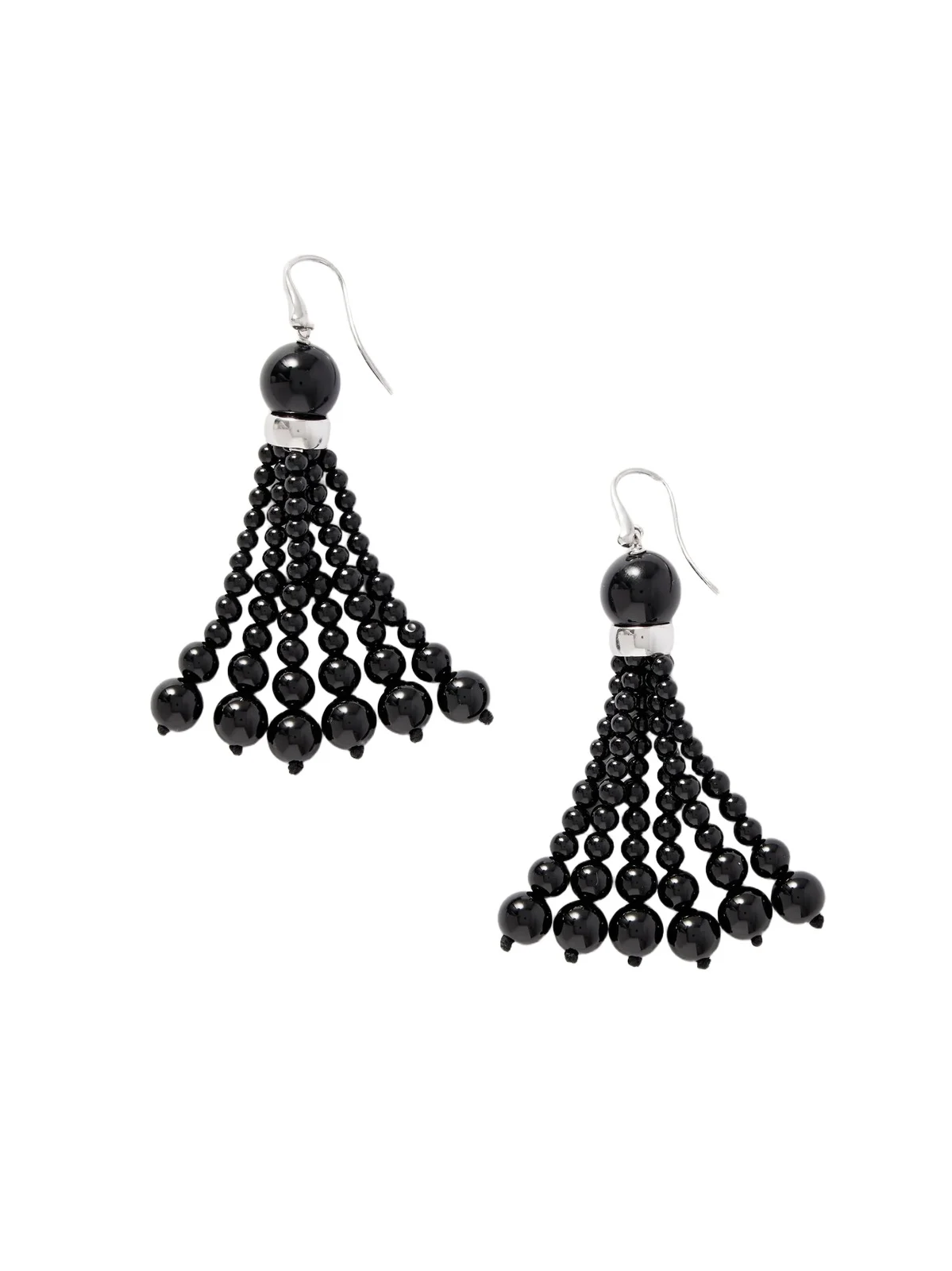 Venice Opera Tasseled Onyx Earrings