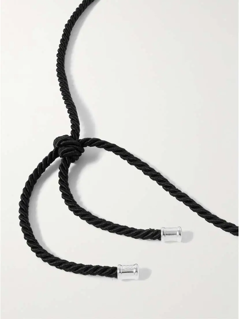 Le Sundial Trinity Silver, Onyx And Satin Cord Necklace | Thumbnail 3 Le Sundial Trinity Silver, Onyx And Satin Cord Necklace | Thumbnail 3