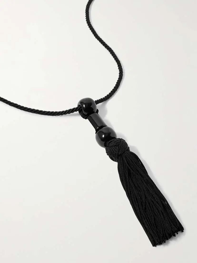 Le Sundial Trinity Silver, Onyx And Satin Cord Necklace | Thumbnail 4 Le Sundial Trinity Silver, Onyx And Satin Cord Necklace | Thumbnail 4