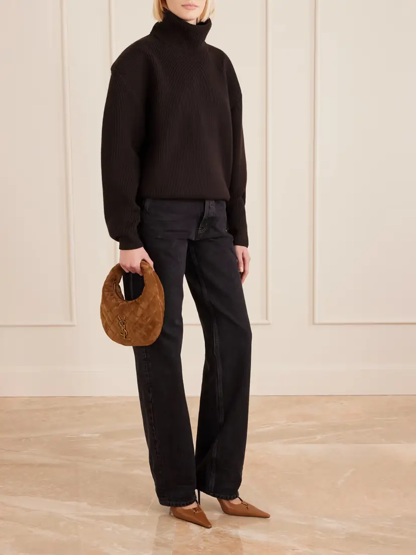 Saint Laurent Icarino Matelassé Suede Shoulder Bag | Thumbnail 2 Saint Laurent Icarino Matelassé Suede Shoulder Bag | Thumbnail 2