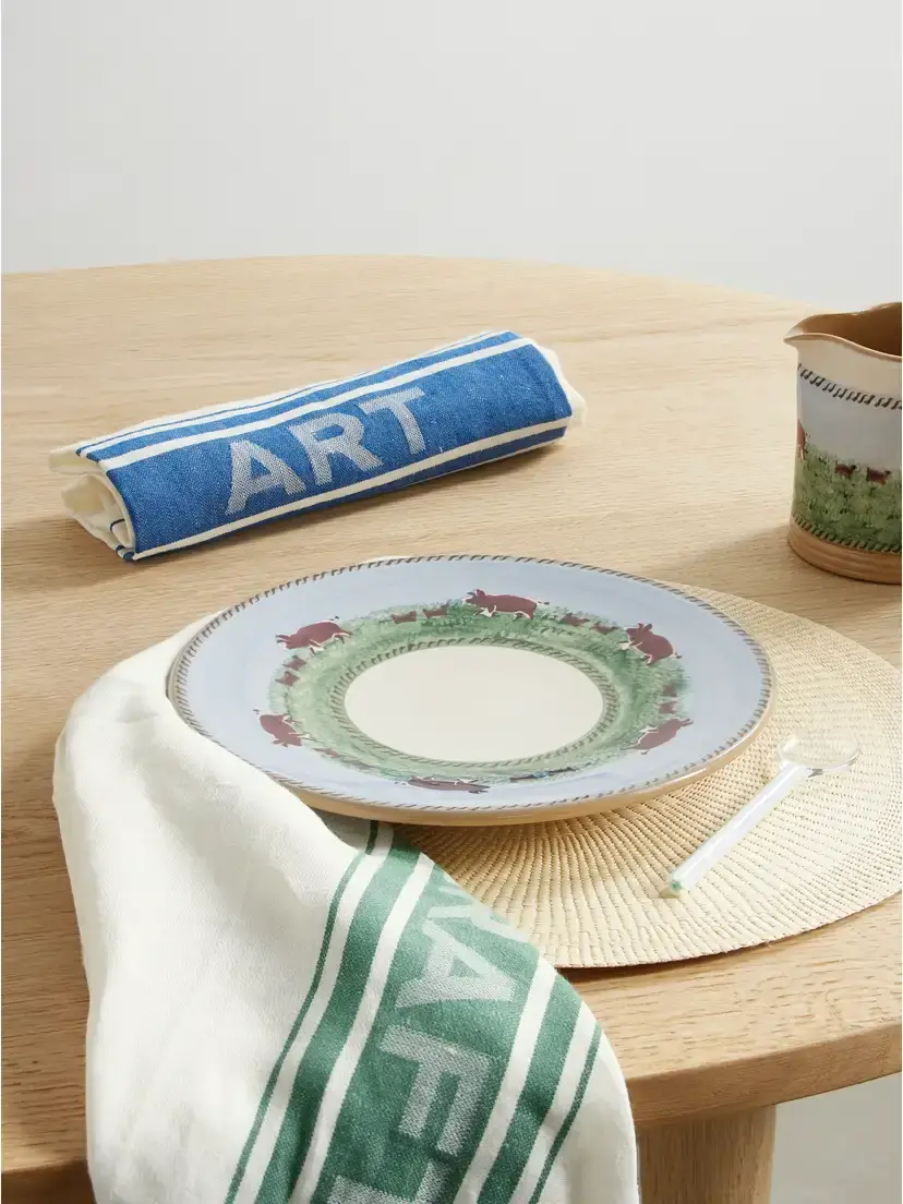 JW Anderson Neilly Set Of Three Striped Linen Napkins | Thumbnail 2 JW Anderson Neilly Set Of Three Striped Linen Napkins | Thumbnail 2