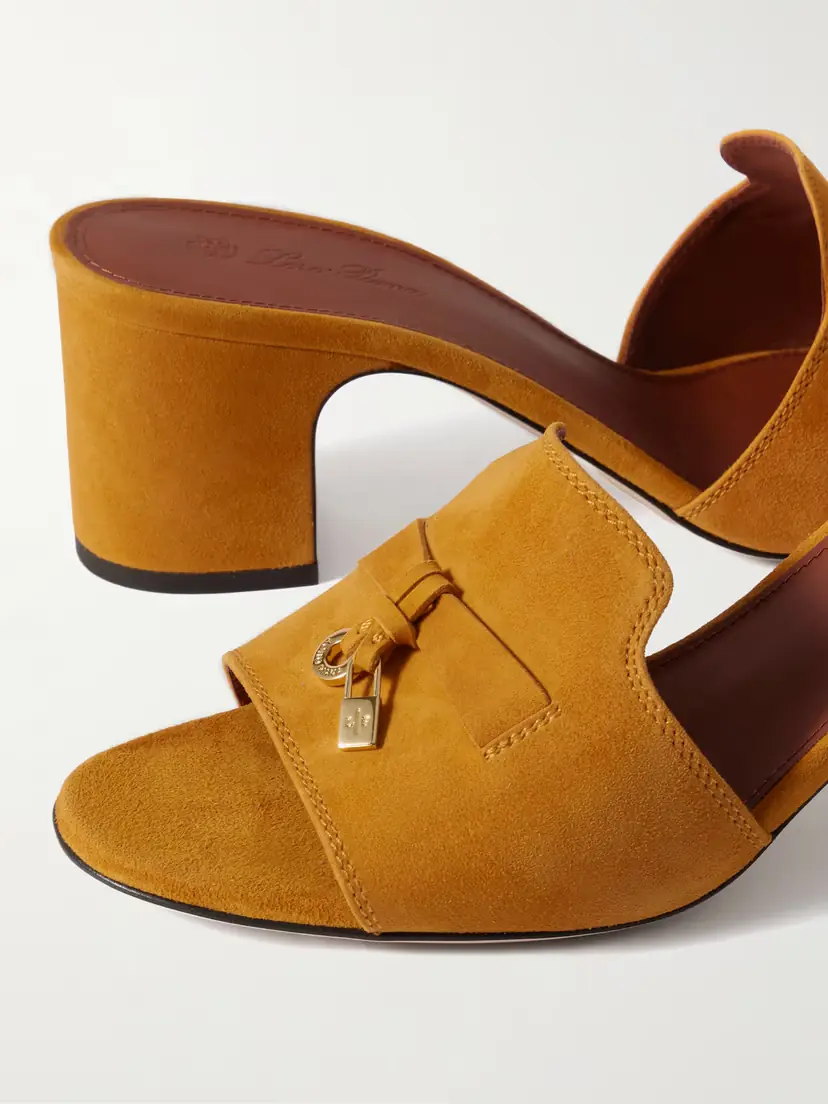 Loro Piana Summer Charms Embellished Suede Mules | Thumbnail 4