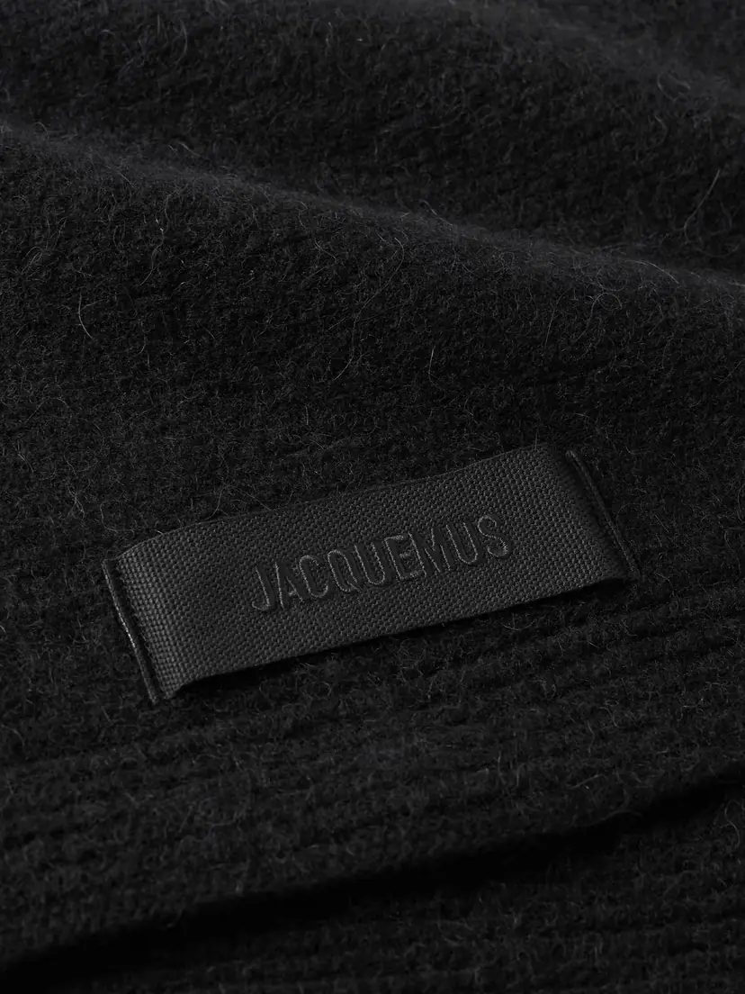 Jacquemus Logo-appliquéd Brushed-knit Scarf | Thumbnail 3