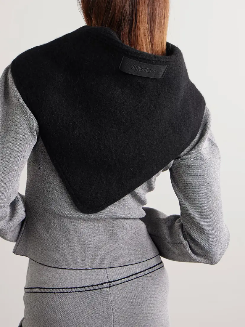 Jacquemus Logo-appliquéd Brushed-knit Scarf | Thumbnail 4