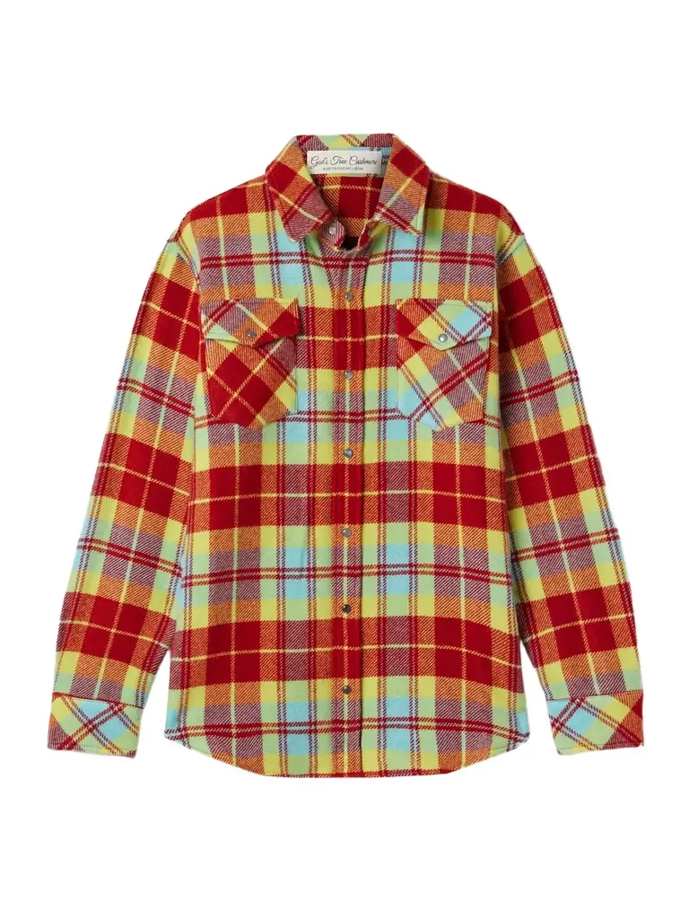 God’s True Cashmere Checked Cashmere Shirt | Image 1 God’s True Cashmere Checked Cashmere Shirt | Image 1